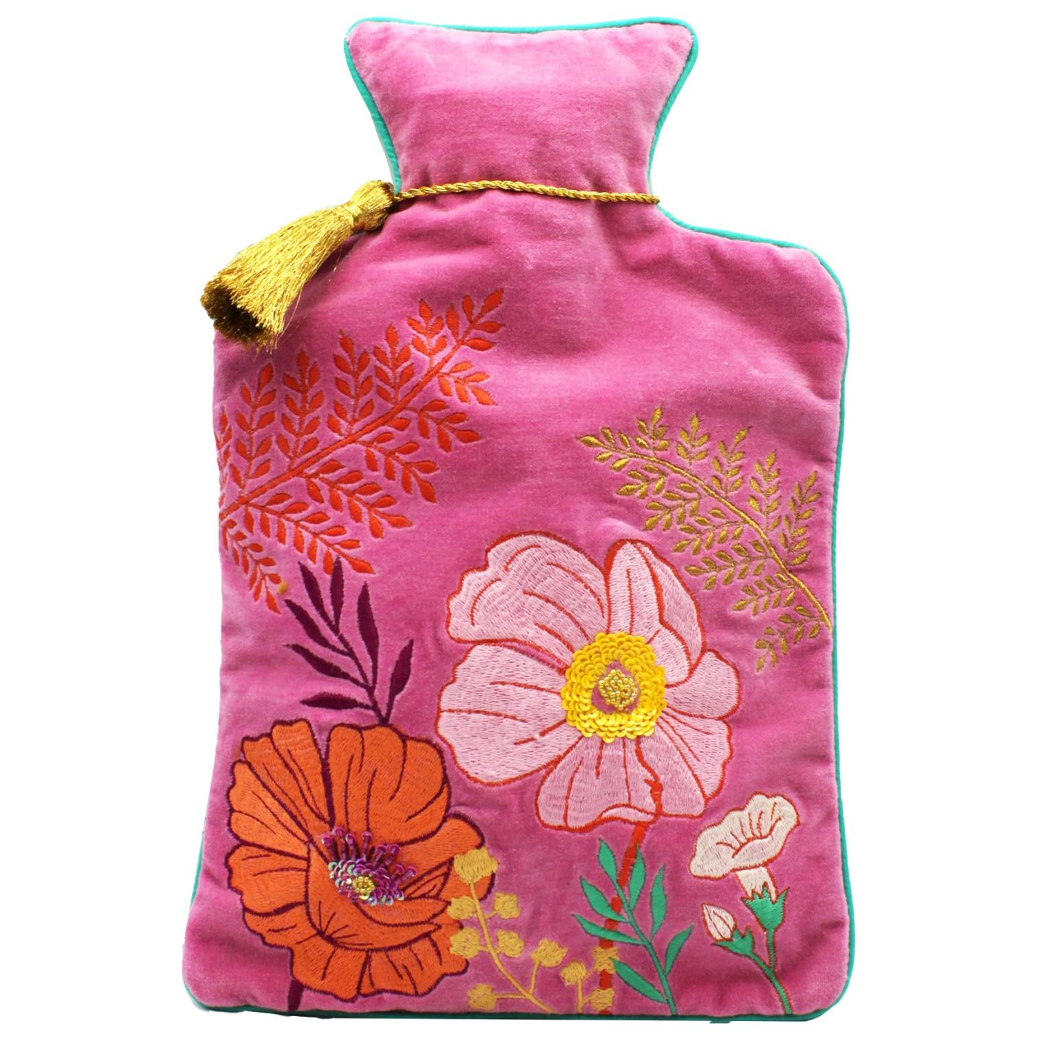 House Of Disaster Posy Hot Pink Hot Water Bottle